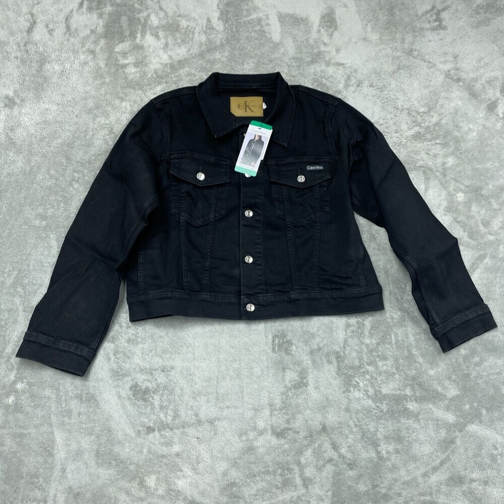 Calvin Klein Classic Trucker Jacket XL Black Denim d0155